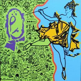 Peinture Le cabaret par Belladone | Tableau Pop-art Acrylique, Posca Icones Pop