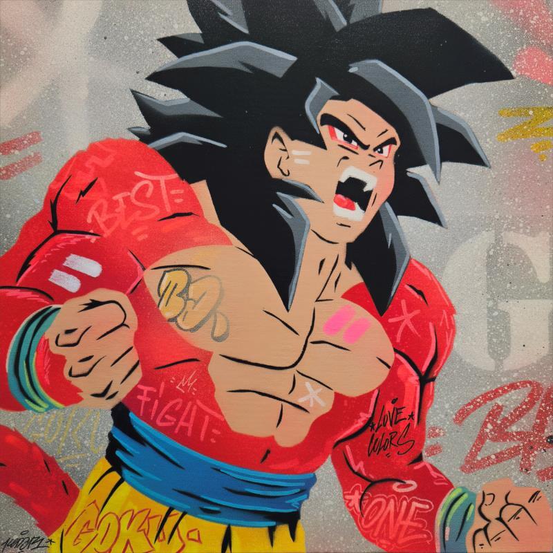 Painting goku ssj4 by Lemoine Mael | Painting Pop-art Pop icons Graffiti