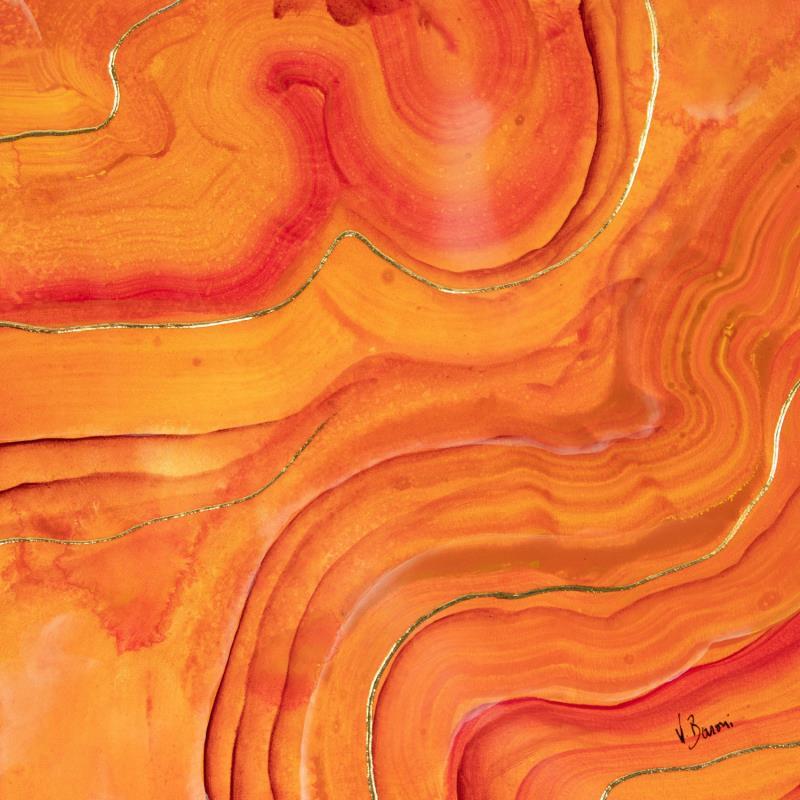 Peinture Onyx en fusion par Baroni Victor | Tableau Abstrait Minimaliste Acrylique