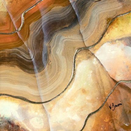 Painting Géode ambrée by Baroni Victor | Painting Abstract Acrylic Minimalist