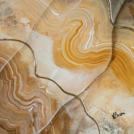 Painting Géode ambrée II by Baroni Victor | Painting Abstract Acrylic Minimalist