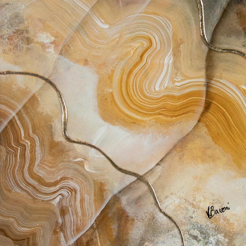 Painting Géode ambrée II by Baroni Victor | Painting Abstract Minimalist Acrylic