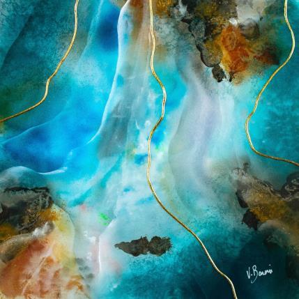 Peinture Récif opalin II par Baroni Victor | Tableau Abstrait Acrylique Minimaliste