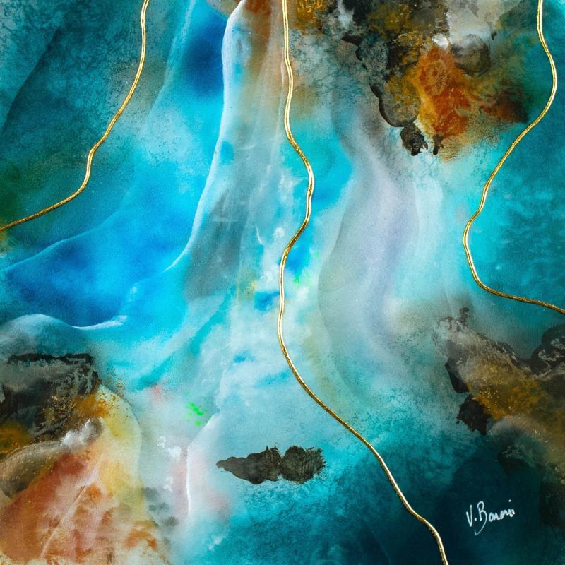 Painting Récif opalin II by Baroni Victor | Painting Abstract Minimalist Acrylic