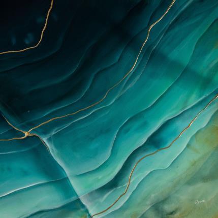 Peinture Rivage minéral par Baroni Victor | Tableau Abstrait Acrylique Minimaliste