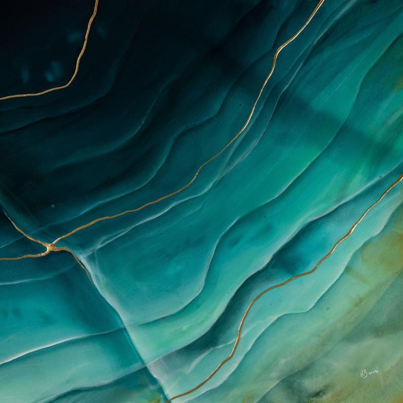 Peinture Rivage minéral par Baroni Victor | Tableau Abstrait Minimaliste Acrylique