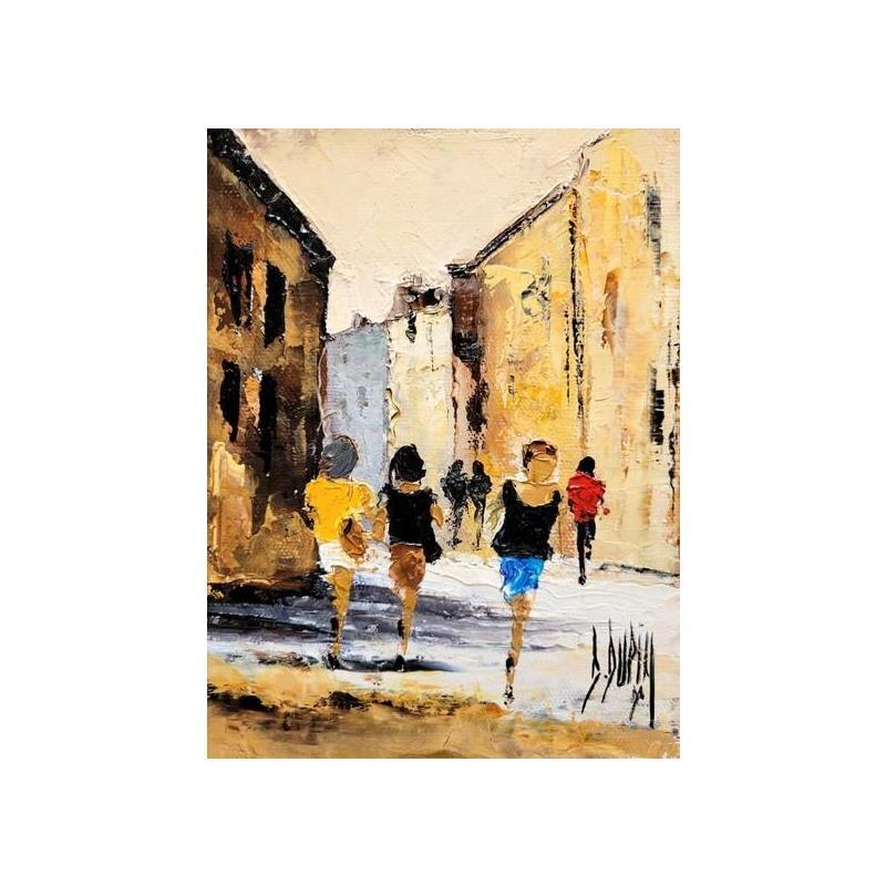 Painting Comme une étincelle... by Dupin Dominique | Painting Figurative Life style Oil