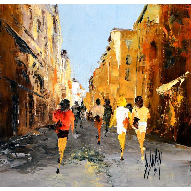 Peinture Nos âmes en écho... par Dupin Dominique | Tableau Figuratif Scènes de vie Huile