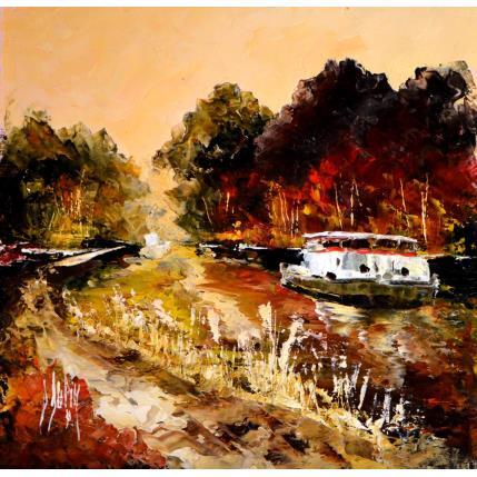 Painting Puisque tu pars... by Dupin Dominique | Painting Figurative Oil Landscapes