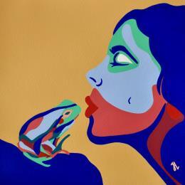 Gemälde Once Upon a Time n° 4 von Julie-Anne | Gemälde Surrealismus Acryl Alltagsszenen, Pop-Ikonen, Porträt, Tiere