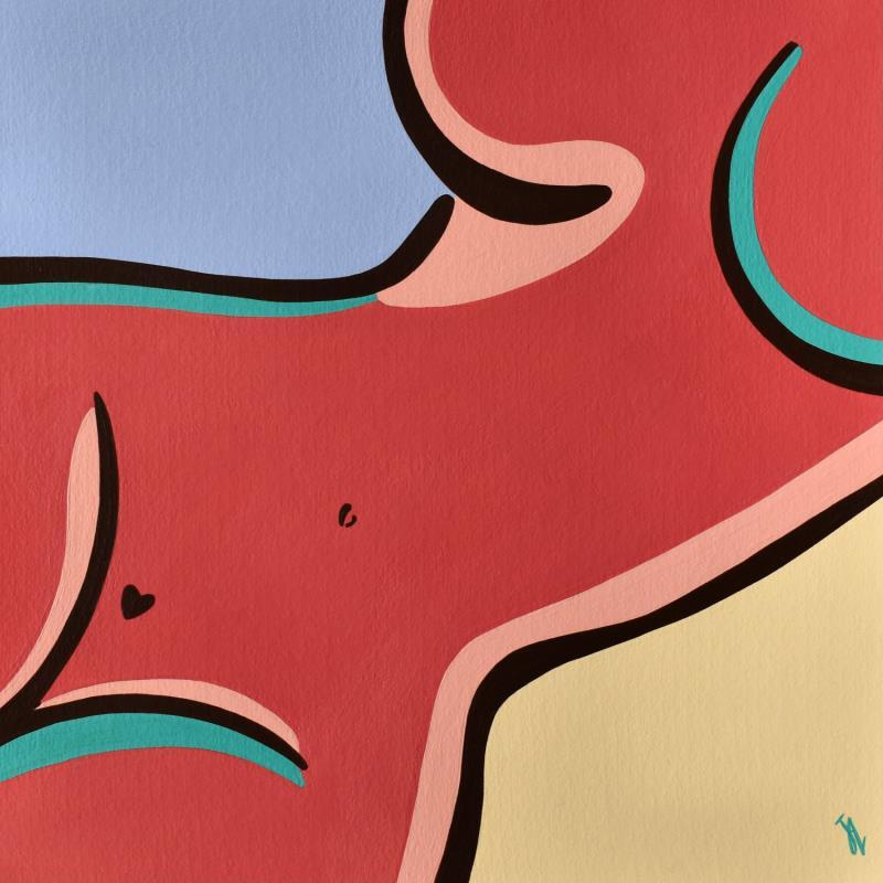 Peinture Birthmark n°15 par Julie-Anne | Tableau Surréalisme Nu Minimaliste Acrylique