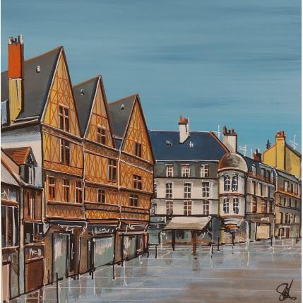 Painting Maison dijonnaise à colombages by Touras Sophie-Kim | Painting Figurative Acrylic