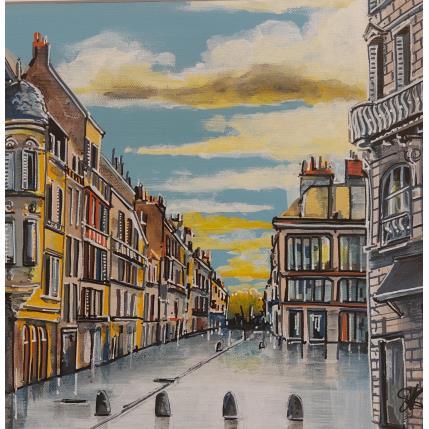 Painting Ruelle dijonnaise en fin d'après midi by Touras Sophie-Kim | Painting Figurative Acrylic