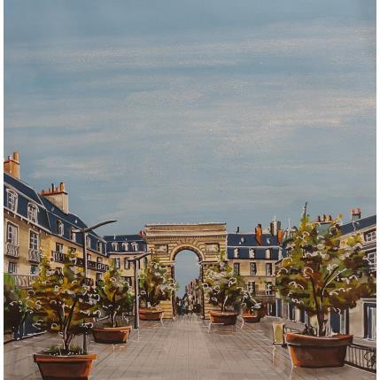 Painting Dijon et la porte Guillaume by Touras Sophie-Kim | Painting Figurative Acrylic