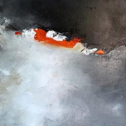 Pintura Je ne veux pas partir d'ici por Dumontier Nathalie | Pintura Abstracto Aceite Minimalista