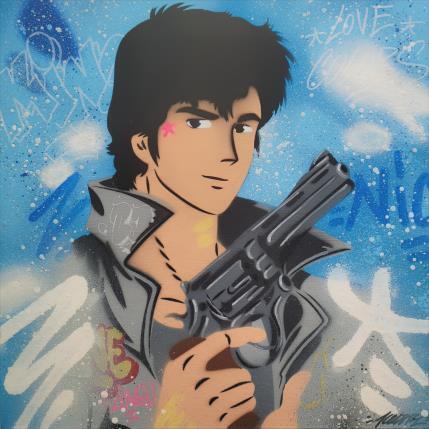 Painting Nicky Larson by Lemoine Mael | Painting Pop-art Graffiti Pop icons