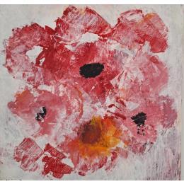 Painting Roses by Rocco Sophie | Painting Raw art Acrylic Pop icons