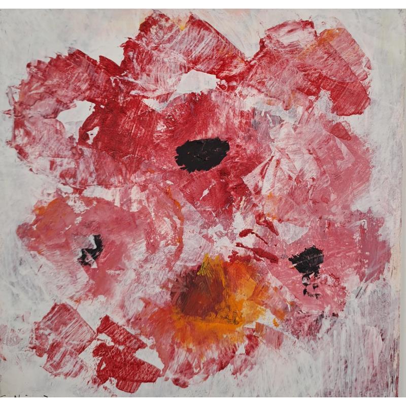 Gemälde Roses von Rocco Sophie | Gemälde Art brut Acryl