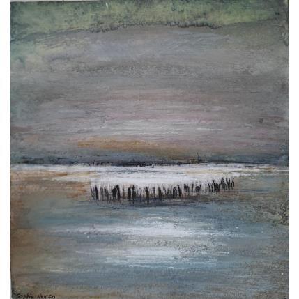 Peinture Soir de mer par Rocco Sophie | Tableau Art Singulier Acrylique