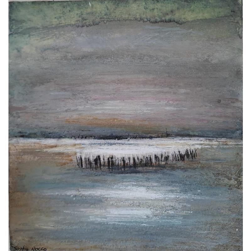 Peinture Soir de mer par Rocco Sophie | Tableau Art Singulier Acrylique