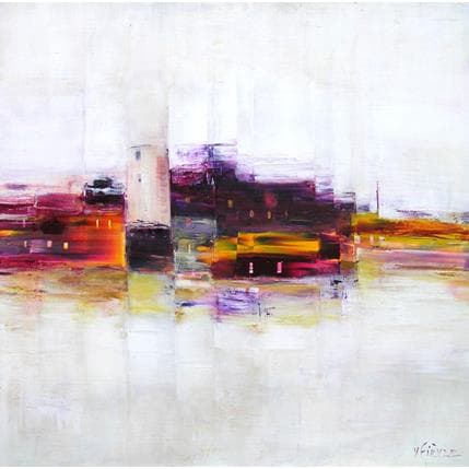 Pintura Le vieux phare por Fièvre Véronique | Pintura Figurativo Acrílico Marine