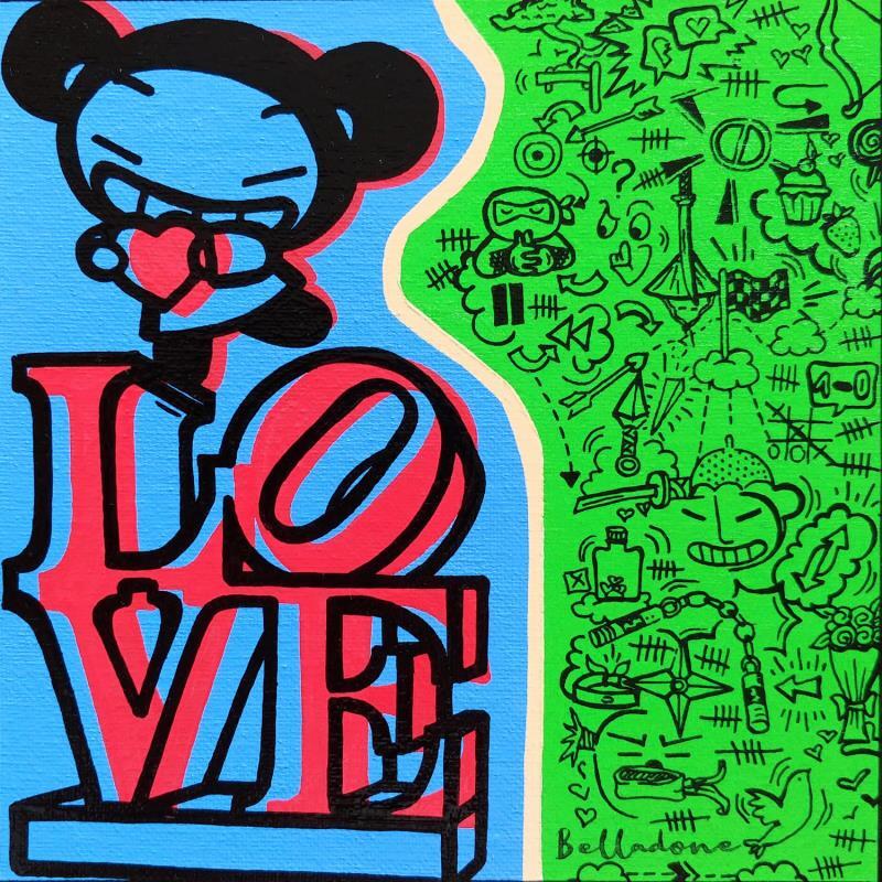 Gemälde LOVE von Belladone | Gemälde Pop-Art Pop-Ikonen Acryl Posca
