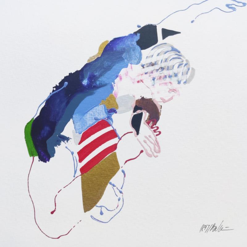 Peinture Le grand saut par Cressanne | Tableau Figuratif Nu Acrylique