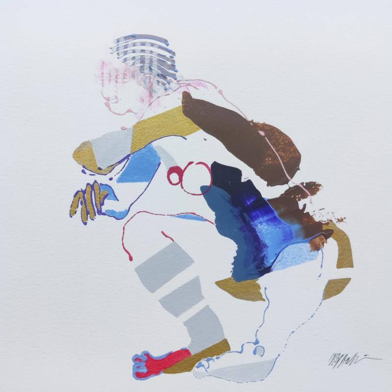 Peinture Le pied rouge par Cressanne | Tableau Figuratif Nu Acrylique