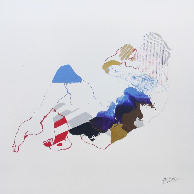 Painting L'entrecroise by Cressanne | Painting Figurative Nude Acrylic