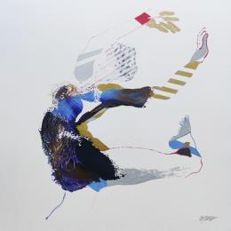 Painting Le corps de plumes by Cressanne | Painting Figurative Acrylic Nude