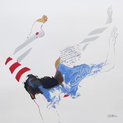 Peinture Le vent de l'Ange par Cressanne | Tableau Figuratif Acrylique Nu