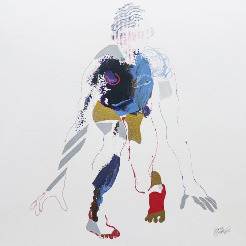 Painting Prêt, partez ! by Cressanne | Painting Figurative Nude Acrylic