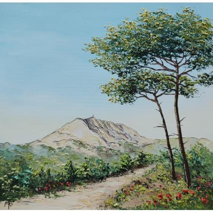 Painting Vers la sainte victoire by Blandin Magali | Painting Figurative Oil Landscapes