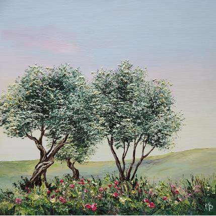 Painting Joie de cet instant by Blandin Magali | Painting Figurative Oil Landscapes