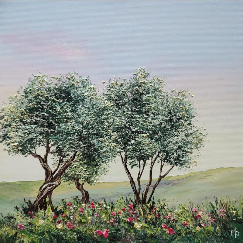 Painting Joie de cet instant by Blandin Magali | Painting Figurative Landscapes Oil