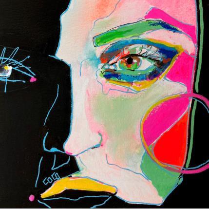 Painting Conversations Silencieuses : particurlair by Coco | Painting Figurative Acrylic, Ink Portrait