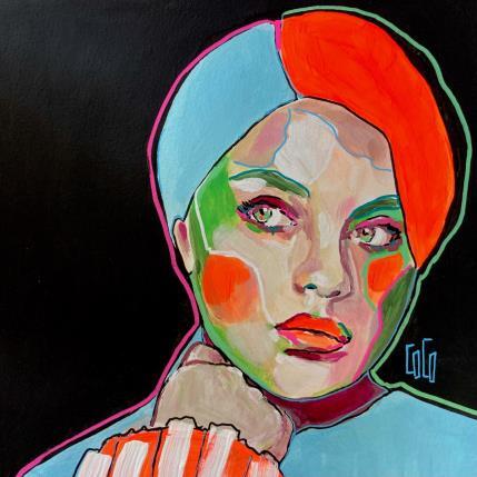 Peinture Conversations Silencieuses: effluvague par Coco | Tableau Figuratif Acrylique, Encre Portraits