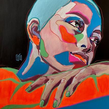 Peinture Conversations Silencieuses : esquissensuelle par Coco | Tableau Figuratif Acrylique, Encre Portraits