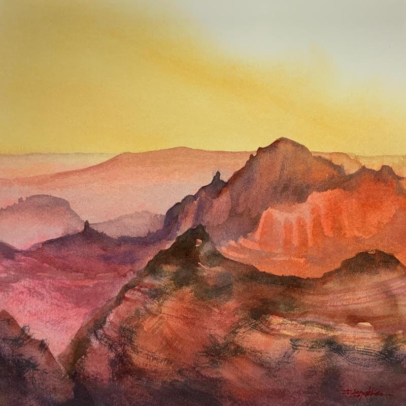 Painting F3 113 by Seruch Capouillez Isabelle | Painting Figurative Urban Watercolor