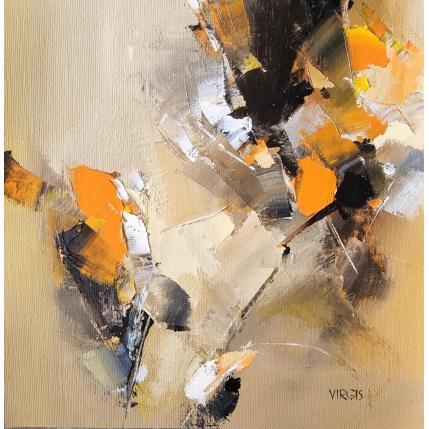 Peinture Fleurs d'automne par Virgis | Tableau Abstrait Huile Minimaliste