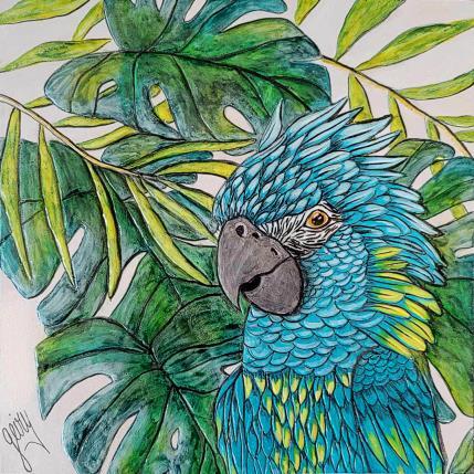 Peinture BAHIA par Geiry | Tableau Matiérisme Acrylique, Bois, Pigments, Poudre de marbre Animaux, Nature