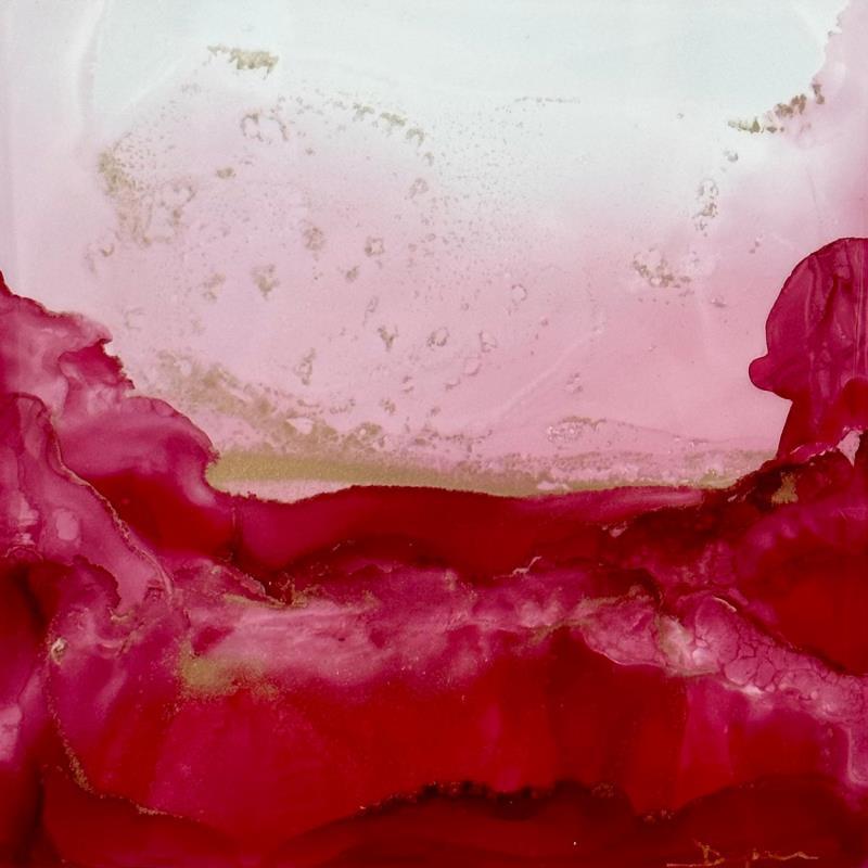 Peinture F1_ 1105 POESIE FLORALE par Depaire Silvia | Tableau Abstrait Nature Minimaliste Acrylique Encre