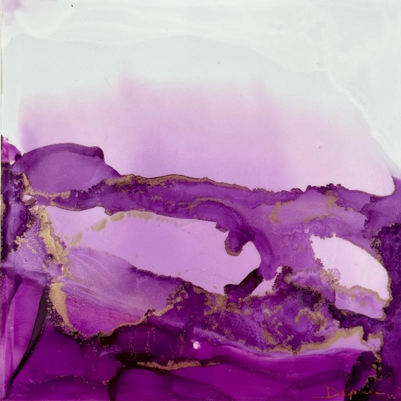 Peinture F1_1108 POESIE FLORALE par Depaire Silvia | Tableau Abstrait Paysages Nature Minimaliste Métal Acrylique Encre