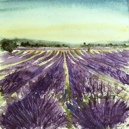 Gemälde A perte de vue von Hoffmann Elisabeth | Gemälde Figurativ Aquarell Landschaften, Pop-Ikonen