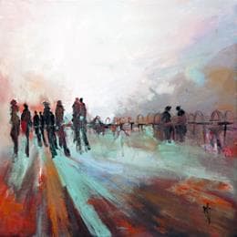 Peinture Kfé Duo par Raffin Christian | Tableau Figuratif Huile scènes de vie