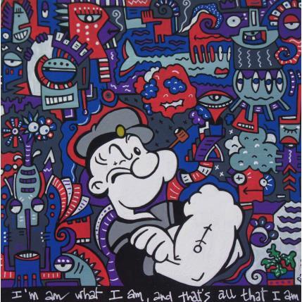Peinture The sailor Man par Fanny | Tableau Street Art Bois, Posca