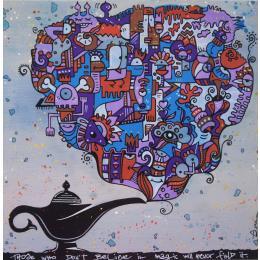 Peinture Believe in magic par Fanny | Tableau Street Art Posca
