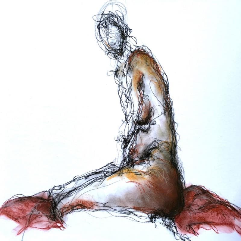 Painting Mila by Sahuc François | Painting Figurative Nude Acrylic