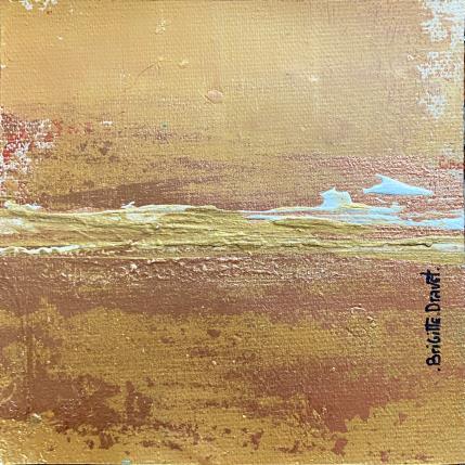 Peinture Murmure doré par Dravet Brigitte | Tableau Abstrait Feuille d'or Paysages