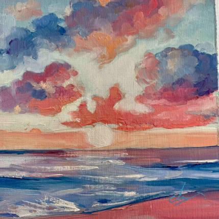 Painting The pink sea view by Chen Xi | Painting Figurative Oil